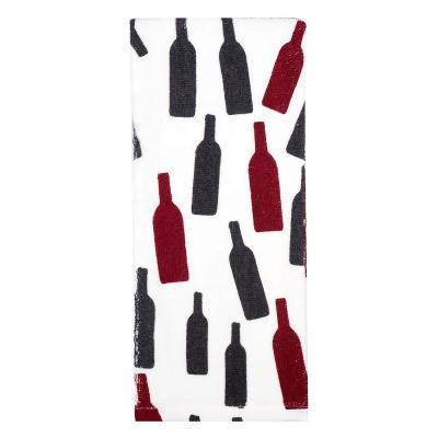 China Meita Home Kitchen Cleaning Towel Compressed Cotton Reusable Towel for Kitchen Wine Bottle Printed Kitchen Towel for sale