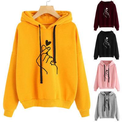 China 2022 Winter Hot Sale Anti-pilling Fashion Printed Heavy Cotton Women Gym Hoodie for sale