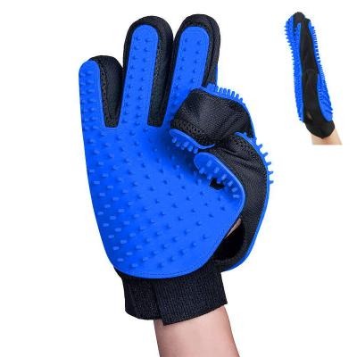 China Pet Grooming Design Deshedding Massage Bath Tool Pet Hair Brush Double Side Stocked Cat Comb Glove Grooming for sale