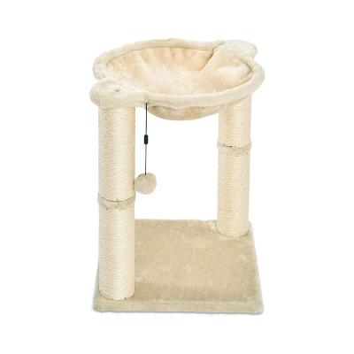 China Small Cat Pet House Furniture Basics Viable Cat Tree Tower with Hammock for sale