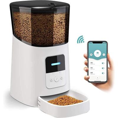 China 6L Automatic Cat Feeder Automatic Smart App Control Pet Feeder with Part Control for sale