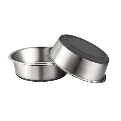 China 2023 Premium Sustainable Metal Cat Bowls With Non Slip 2 Pack Rubber Bottom Stainless Steel Cat Bowls for sale