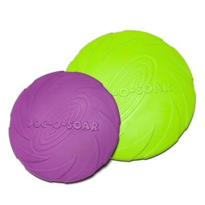 China Stored Durable Rubber Pet Toy Dog Training Doggy Saucer Dog Fying Discs for sale