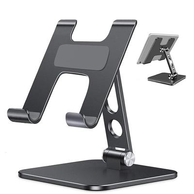 China Cradle Adjustable Foldable Mental Tablet Dock Metal Desk Stand Rotating Bracket for sale