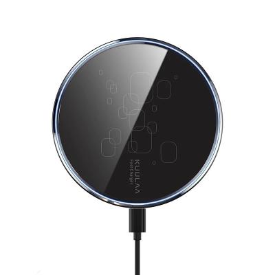 China 15W Qi Mirror Cell Phone Mirror Wireless Induction Radio QI Pad Wireless Charging Dock Charging Station for sale