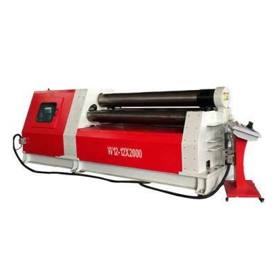 China Factory Hydraulic 12mm Carbon Steel Sheet Metal Plate Rolling Machine With 4 Rollers Bending for sale