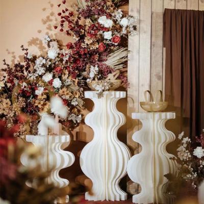 China Wedding party event decoration factory wedding supplies roman casamento decor column paper flower dessert table stand wedding props decoration for sale