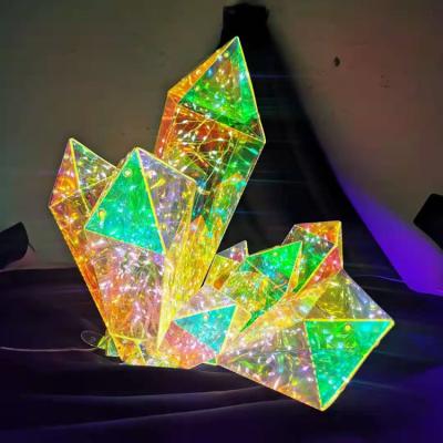 China Hot-selling indoor festival decoration home different size PVC diamond led christmas light for wedding lights decoration stand and home party for sale