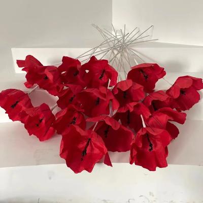 China Wedding. Wedding Party Flowers China Fake Flower Event Party 20*100cm Fake Flower Red Handmade Artificial Paper Supplies Wedding Decorations for sale