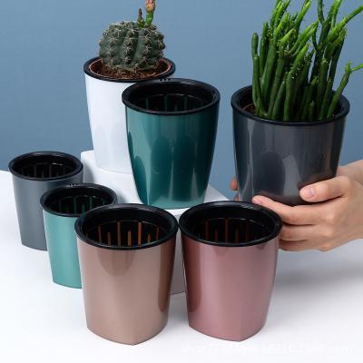 China Unbreakble balcony flower pots small flower garden plastic cheap bulk desktop decoration flower pots for sale