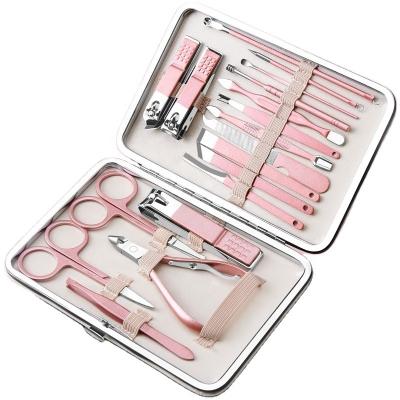 China Amazon Hot Sale Wholesale Stainless Steel 18 Pieces Set Stainless Steel Nail Clipper Kit Nail Care for sale