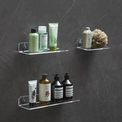 China Customized Rectangular Viable Storage Acrylic Shelf Wall Shelf For Study Storage Bathroom Living Room Wall Display Rack for sale