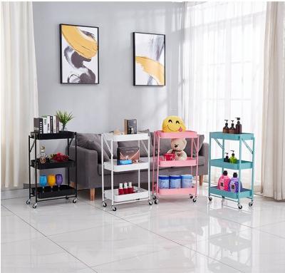 China Viable On Behalf Of Amazon FBA Multi-Layer Foldable Multi-Function Floor Mounted Kitchen Racks Storage Racks And Racks for sale