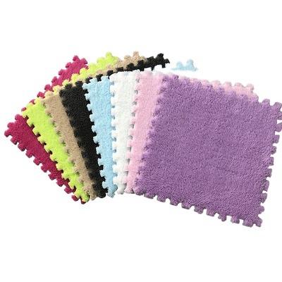 China Washable Short Pile Suede Foam Pad EVA Pile Pad Quilting Crawling Pad for sale