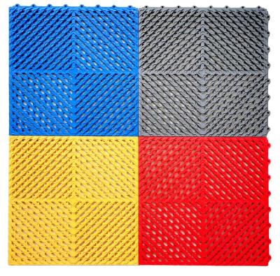 China Viable Bathroom Mat Plastic Floor Pvc Non-slip Bathroom Interlocking Mat Bathtub Shower Deck Balcony Pool Drain Mat for sale