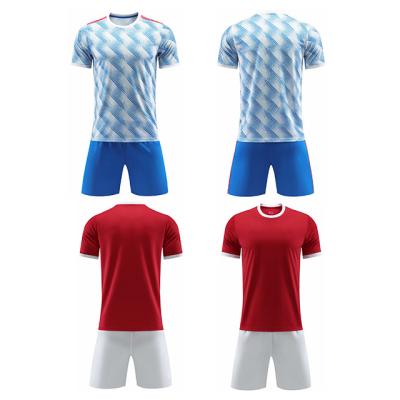 China Sets Wholesale Customized Breathable Quick Dry Soccer Shirt Shorts Club Football Uniform for sale