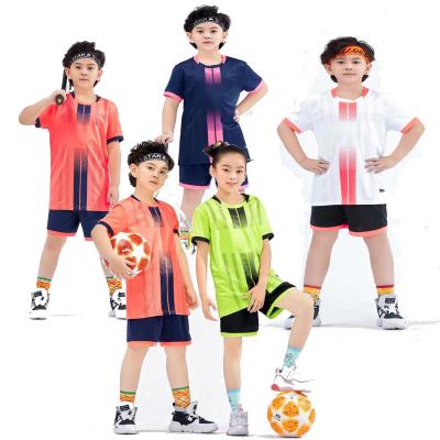 China Wholesale custom football training suit singlet soccer jersey kids logo design sets supplier number soccer uniform for sale