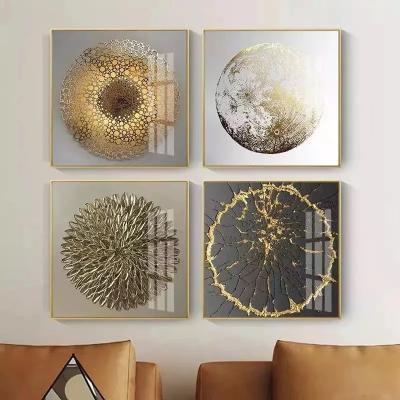 China Minimalist Art Painting Canvas Gold Posters Painting Home Decor Retro Vintage Waterproof Luxury Nordic Abstract Picture Living Room Poster for sale