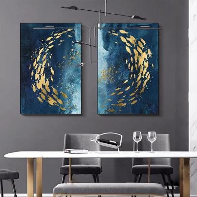 China Modern Minimalist Crystal Poster Waterproof Crystal Painting Elk Triptych Wall Painting Porcelain Decoration Living Room Art Print wal for sale