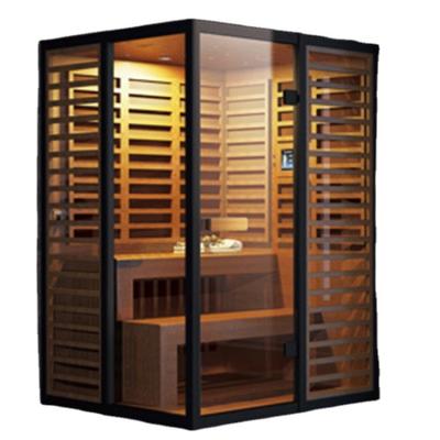 China Computer Control Panel Dubai Hemlock Popular Canadian Corner Sauna Far Infrared Emf Low for sale