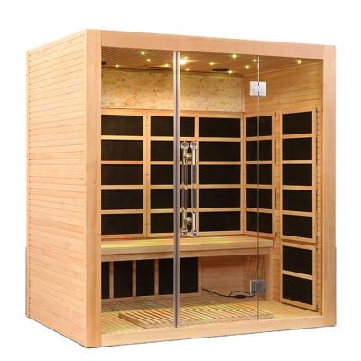 China New Design Australia Design Hemlock 3 Person Waterstar Infrared Wooden Sauna Computer Control Panel New for sale