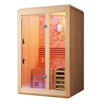 China Hot Selling Computer Control Panel Interior&Exterior New Design Wood Hemlock 3 Person Sauna And Steam Room for sale