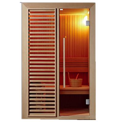 China Computer Control Panel Home Use Hemlock 2 Person 4 Person Traditional Sauna With CE for sale