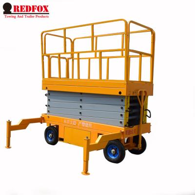 China Four Wheel Movable Mobile Scissor Telescopic Lift Platform for sale