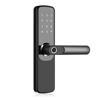 China TUYA Smart Home Fingerprint Door Lock App Tuya Latch Remote Lock For Wooden Door for sale