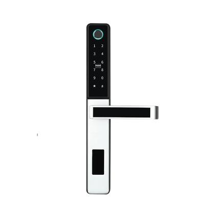 China Newest American European Slim Aluminum Smart Bracket Mortise Fingerprint Aluminum Door Lock With WiFi APP for sale