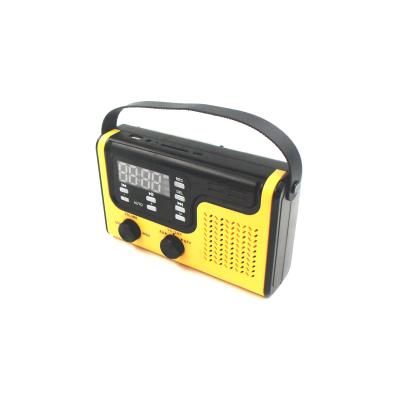 China Portable Solar+LED Emergency Solar Wind-up Powered Flashlight Radio With Reading Lamp for sale