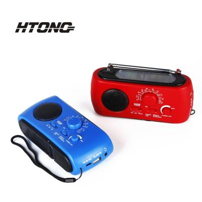 China Solar+LED fm am portable emergency solar radio with led&solar panel for sale