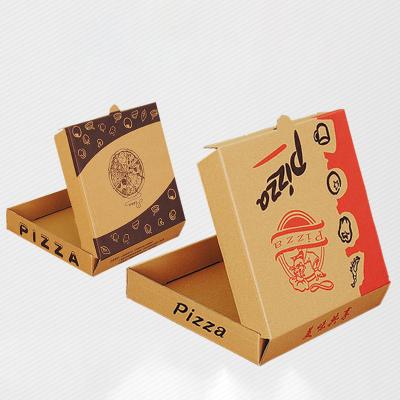 China Custom Printed Logo High Quality Recyclable 3 6 9 12 16 18 28 32 36 Inch Pizza Box Corrugated Paper Packaging Product Custom Design for sale