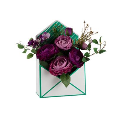 China High Quality Biodegradable Flourish Bouquet Wrap Paper Box Pattern Vase Replacement Paper Box Wedding Candy Box Bridesmaids Gift for sale