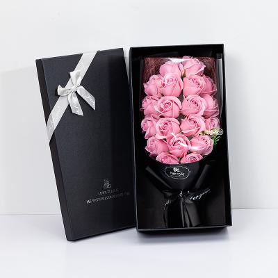 China Customized Design Recyclable Artificial Roses Flower Eternal Flower Gift Packing Box Packaging High-end Creative Romantic Flower Box for sale