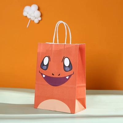 China Disposable Custom Personalized Cartoon Wrapping Paper Food Candy Gift Bag With Handle For Decoration Christmas Ornament For Kid for sale