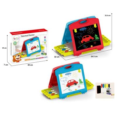 China Plastic OEM Customized High Quality High Quality Plastic Educational Toys Art Painter Writing Board Set For Preschool Kids Painting for sale