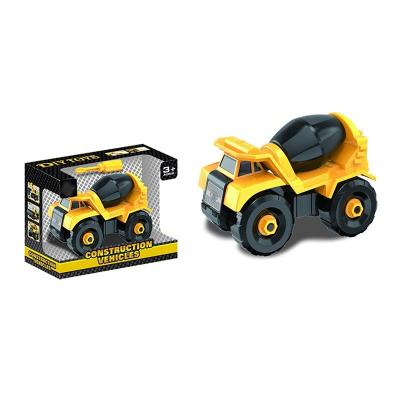 China Plastic OEM Customized Top Selling Premium Design DIY Plastic Free Wheel Action Engineering Construction Vehicle Toys For Children for sale