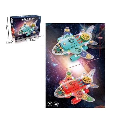 China Plastic OEM Customized Premium Design Popular Plastic Transparent Carry Speed ​​Airplane With Light And Healthy Toys For Kids for sale