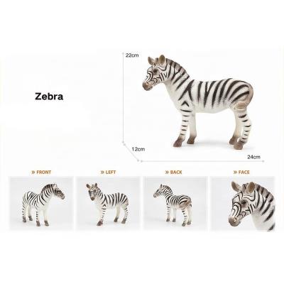 China Vinyl OEM Customized Promotional High Quality PP Cotton Stuffed Vinyl Zebra Realistic Animal Toys For Kids for sale