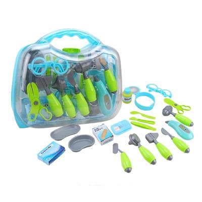 China Plastic OEM Customized Materials Eco-friendly Plastic Wholesale 18pcs Pretend Doctor Fun Play Toy Set For Children Play for sale