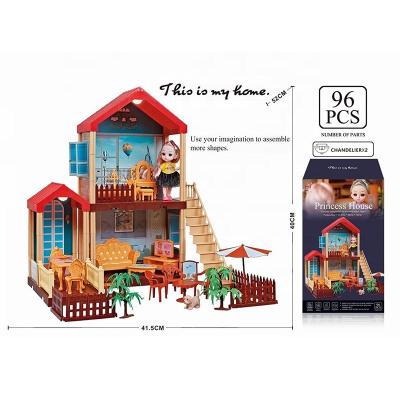 China Plastic OEM Customized Good Quality Premium Design DIY House Play Set Toys With 6