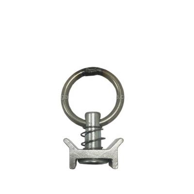 China GL-19123 Truck Cargo Load Rings Lashing Single Rail Stud Mounting With Stainless Steel Round Ring for sale