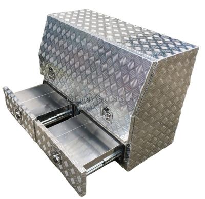 China Low Price New Key Type Truck Storage Set Folding Aluminum Truck Tool Box for sale