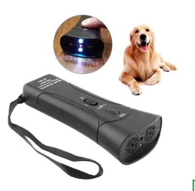 China Sustainable Anti Barking Stop Bark LED Collar Products Portable Handheld Infrared Dog Trainer for sale