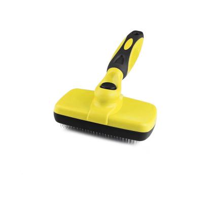 China Sustainable Dog Grooming Clipper Removal Self Cleaning Slicker Brush for sale