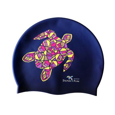 China Wholesale Price Custom GD Silicone Swim Cap Custom Logo Printed Swim Cap Swimming Cap For Men for sale