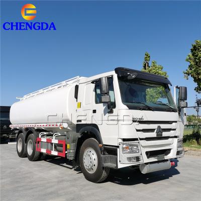 China New Carbon Steel Howo 20000Liters Gasoline Oil Tanker Fuel Tank Truck for sale