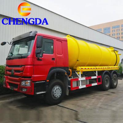 China 2021 Popular SEWAGE SUCTION Howo 10 Wheels Vacuum Sewage Suction Truck for sale