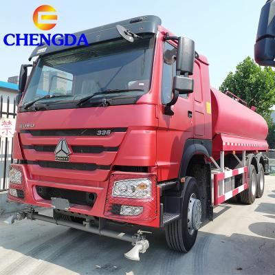 China New Sinotruck Howo 20000L 2compartments carbon steel fuel tanker truck for sale for sale